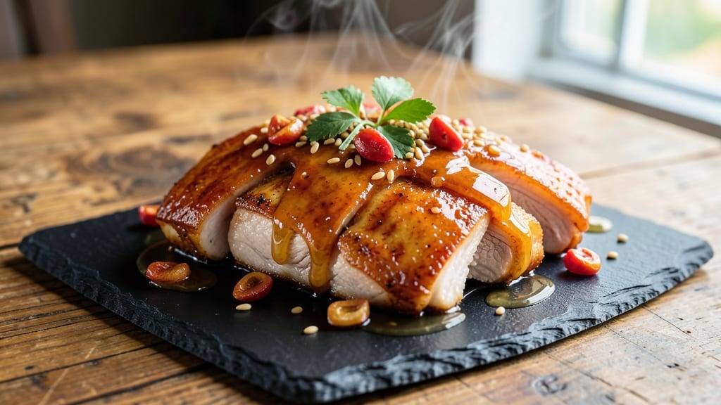 Asian Sticky Pork Belly Recipe: Glossy Hoisin Glaze Meets Crispy Crackling