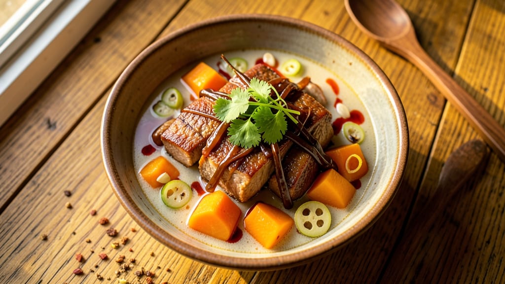 Burmese Pumpkin Pork Stew Recipe: Earthy Coconut and Five-Spice Depth