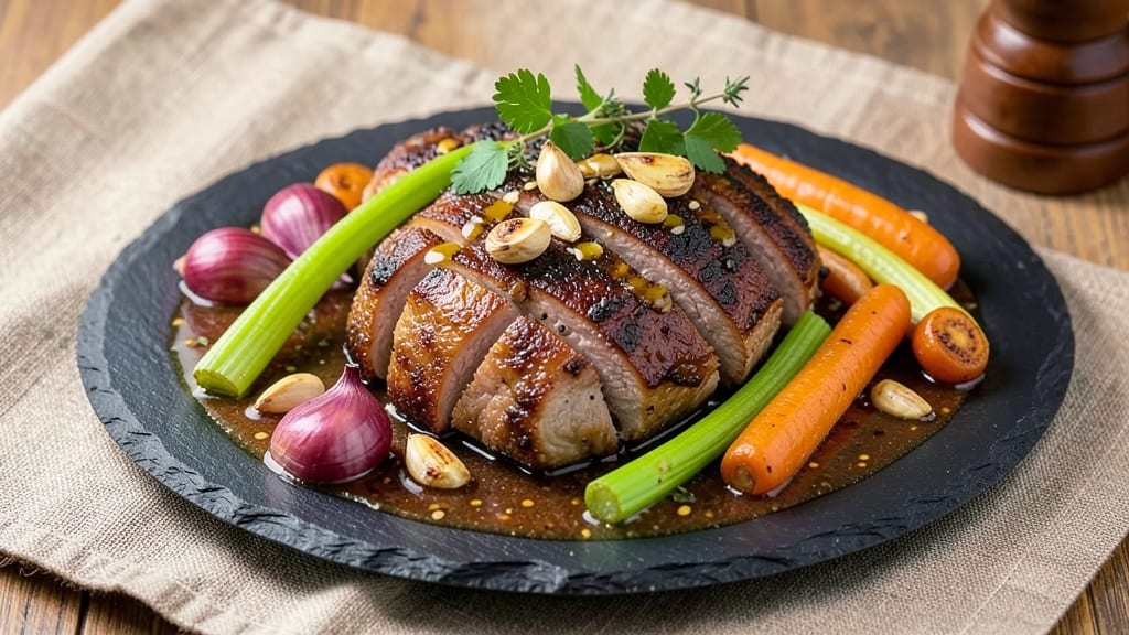 Braised Pork Recipe Slow Cooker: Shreds So Tender Celery Crowns Add Crunch