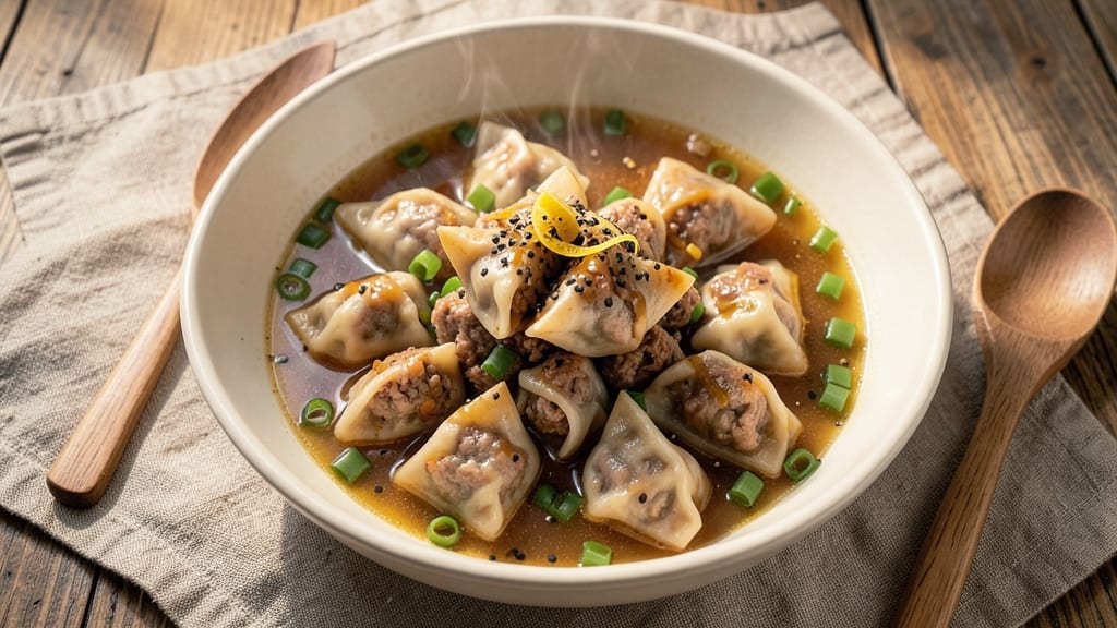 Asian Pork Wonton Soup Recipe: Silky Broth and Crispy Wonton Wraps