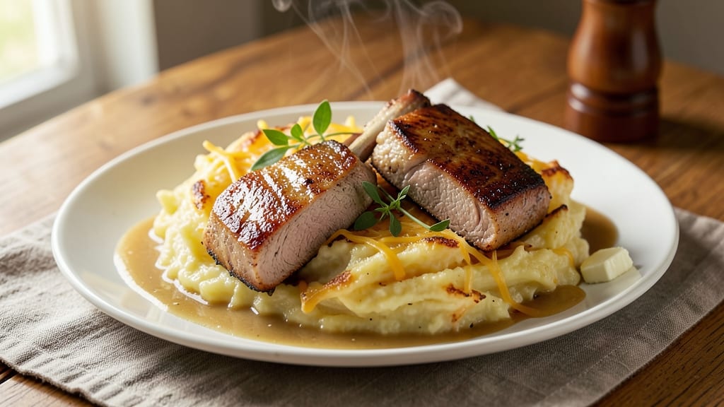 Baked Pork Chops and Scalloped Potatoes Recipe: Crispy-Topped Comfort in One Baking Dish