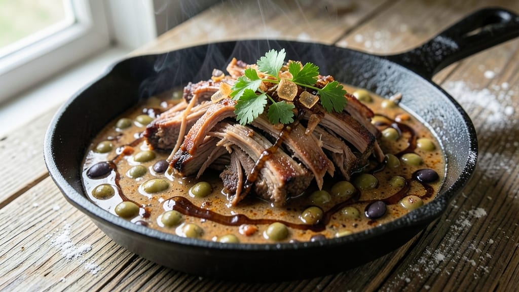 Baked Beans With Pulled Pork Recipe: Smoky-Sweet Shreds and Crunchy Topping Combo