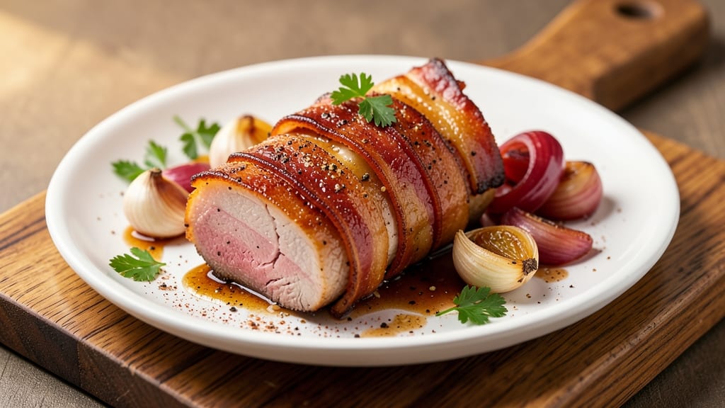 Bacon-Wrapped Pork Tenderloin Crock Pot Recipe: Smoky Sweet Shreds With Crispy Bacon Bites