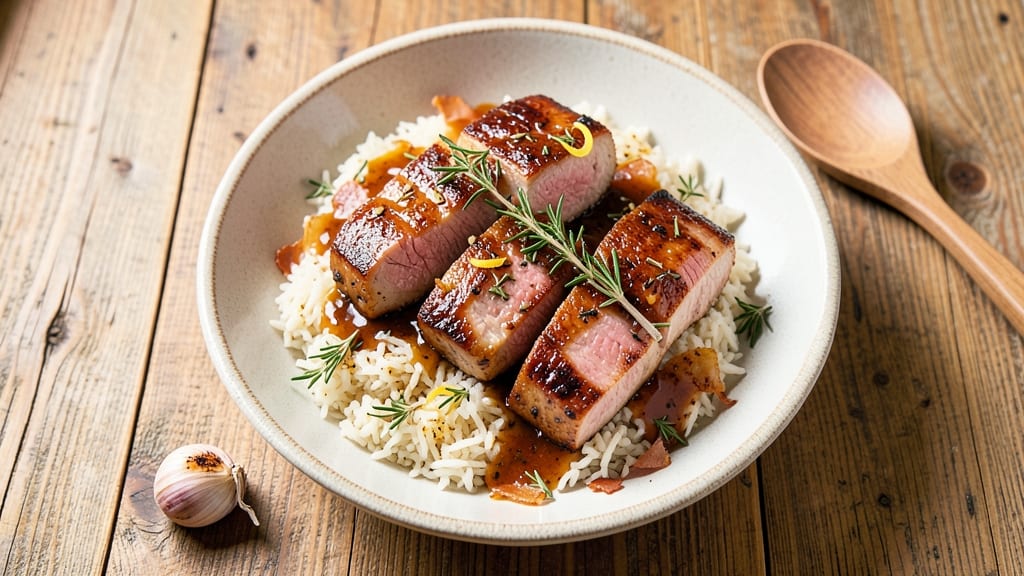 Boneless Pork Chops and Rice Recipe: One-Pan Garlic-Herb Sizzle