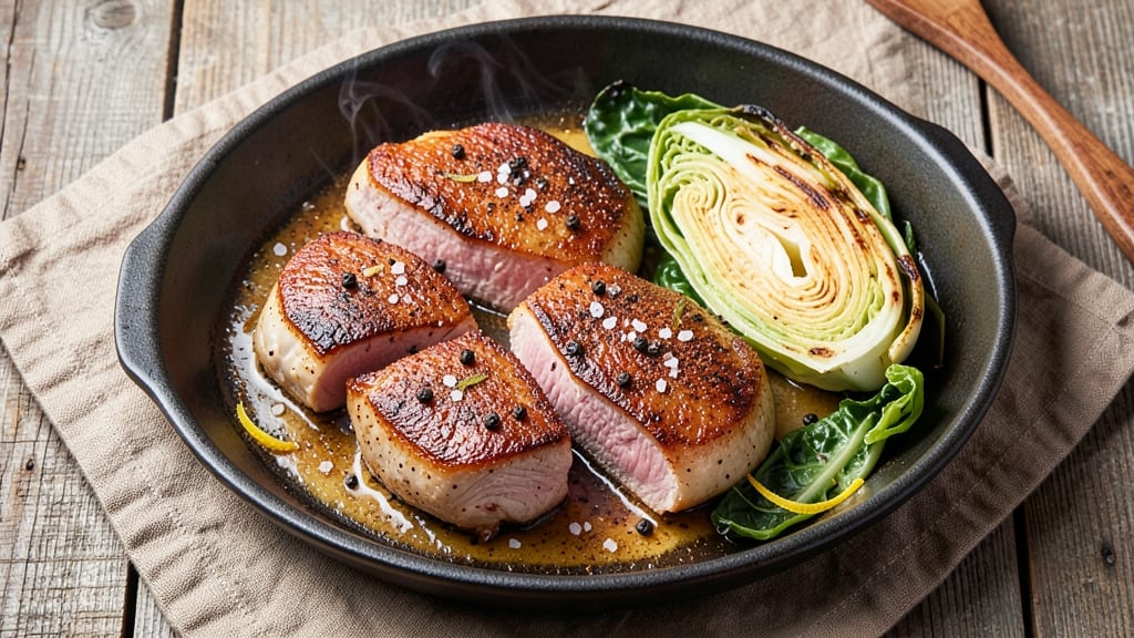 Baked Pork Chops and Cabbage Recipe: Crispy-Edged Meat with Caramelized Cabbage Bites