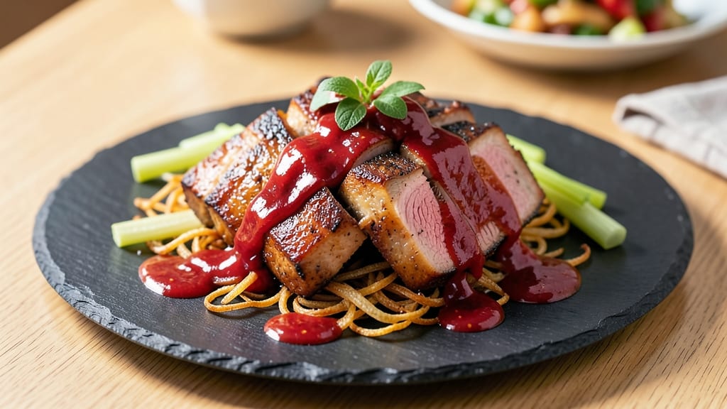Bang Bang Pork Tenderloin Recipe: Crispy Celery Crowns Over Smoky Chipotle Gravy