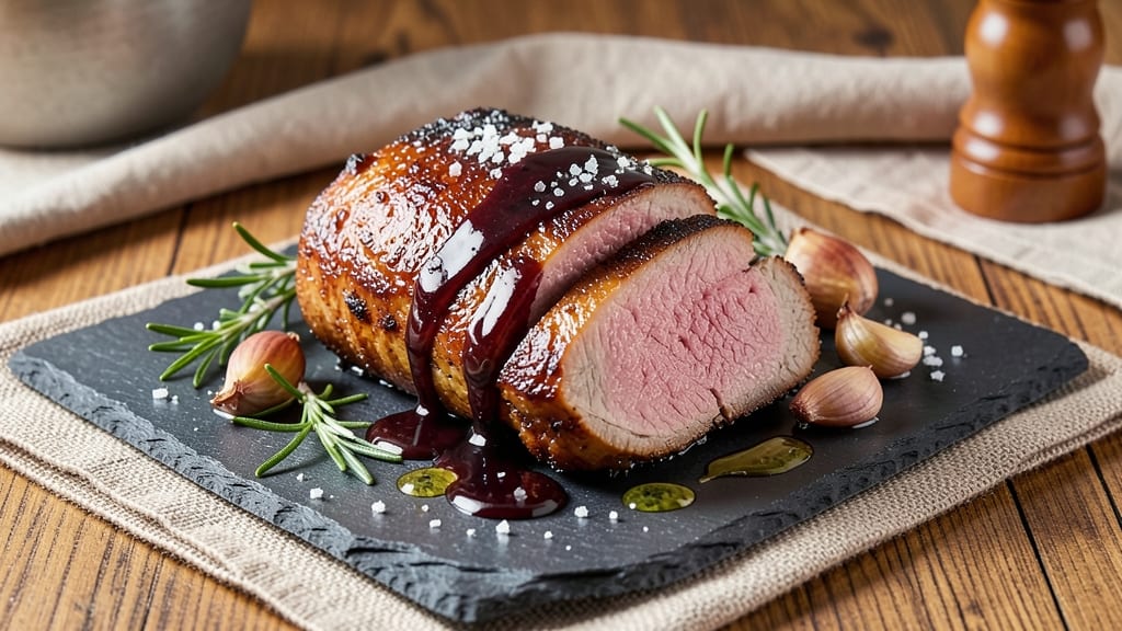 Balsamic Roast Pork Tenderloin Recipe: Glazed Caramelized Crust With Juicy Core