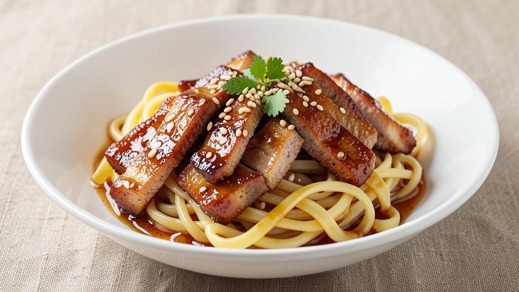 Char Siu Pork Noodles Recipe: Honey-Glazed Pork Over Chewy Egg Noodles