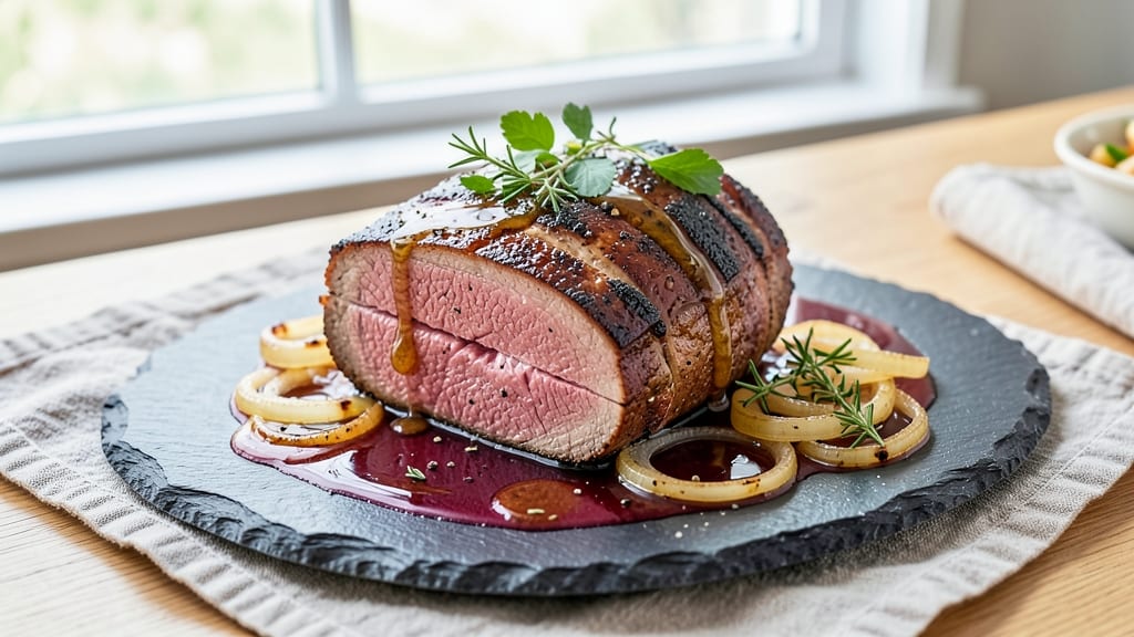 Au Jus Recipe for Pork Tenderloin: Pan-Sear Crispness With Rich Onion Gravy