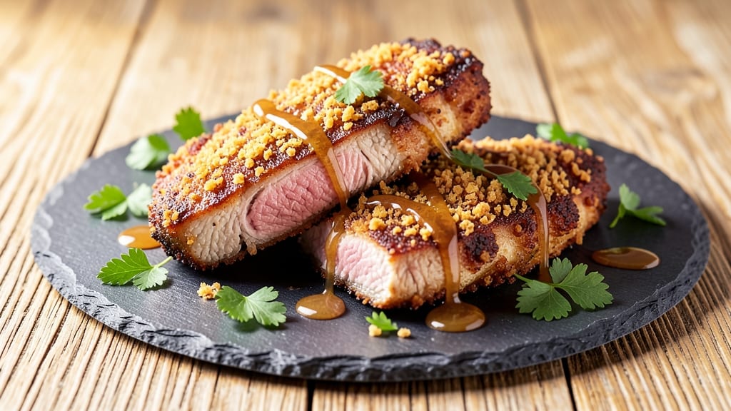 Baked Panko Breaded Pork Chops Recipe: Golden Crust, Juicy Pink Hearts