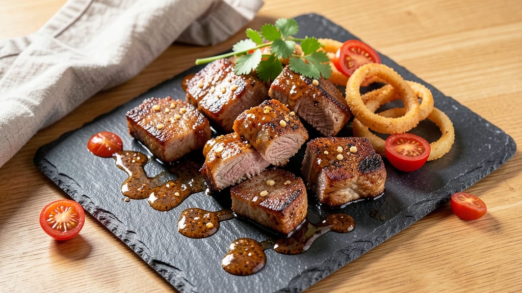 BBQ Pork Bites Recipe: Smoky-Sweet Skewers With Crunchy Celery Crowns