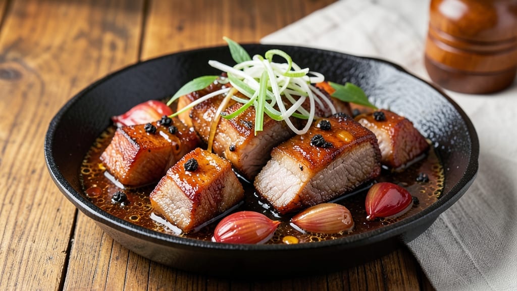 Braised Pork Belly in Soy Sauce Recipe: Deep Umami Shine With Silky Shreds