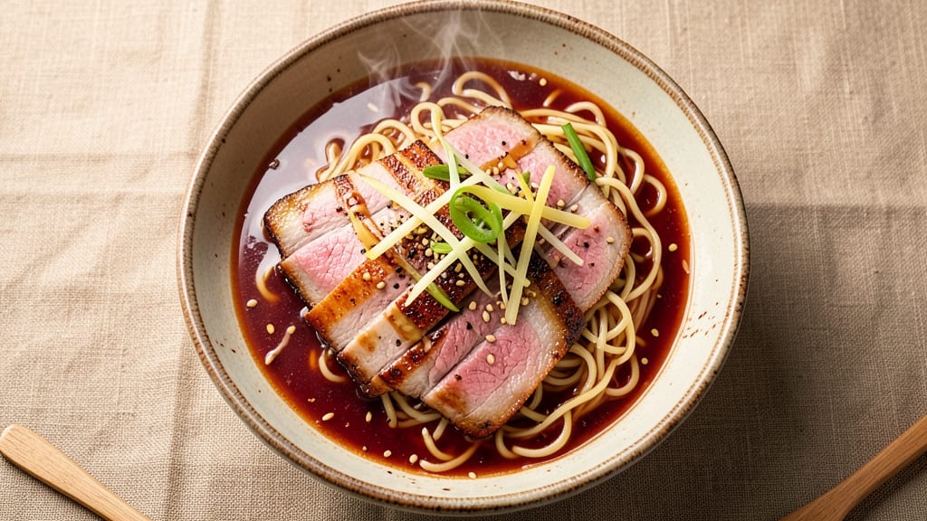 Pork Loin Ramen Recipe: Smoky Garlic Butter Crust Over Silky Broth