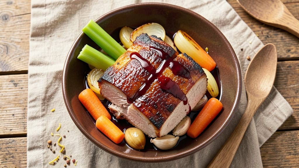 Bone-In Pork Shoulder Roast Recipe: Instant Pot Crispy Celery Crown Magic