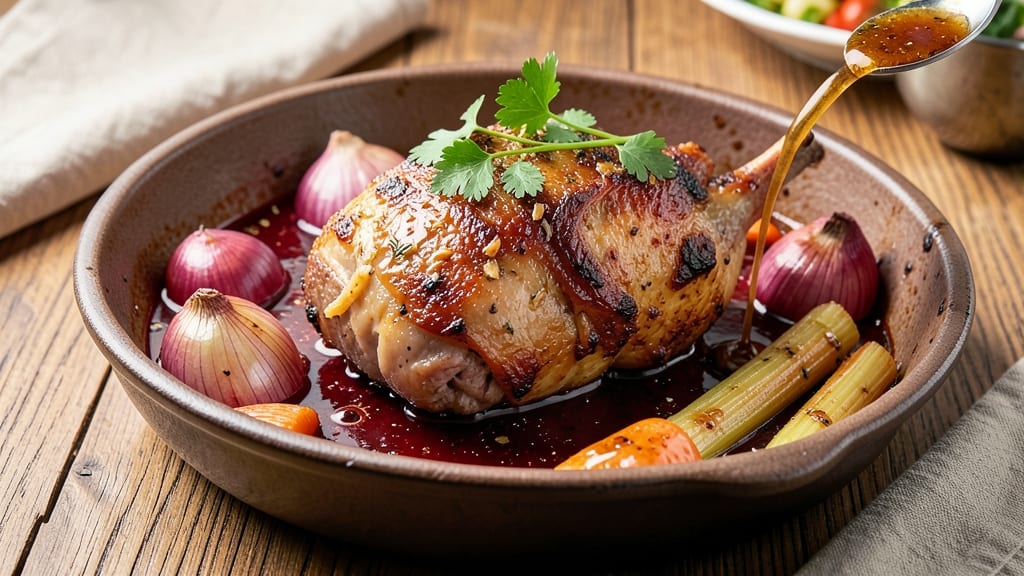 Braised Pork Leg Recipe: Slow-Cooked Richness With Celery Crown Crunch