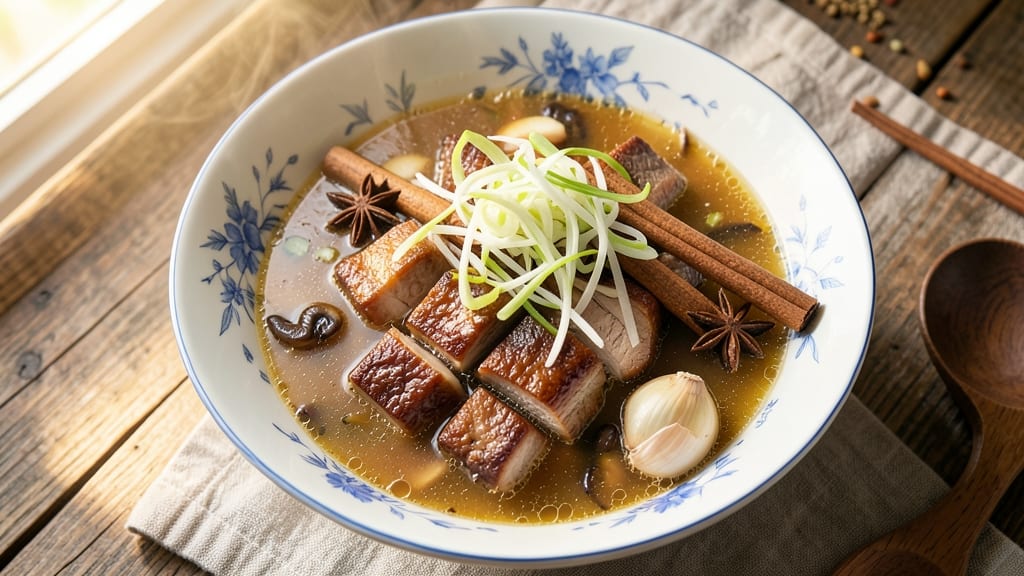 Chinese Pork Soup Recipe: Star-Anise Infused Broth With Silky Rice Noodles