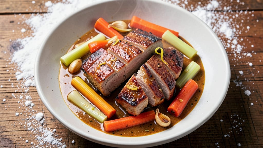 Brown Stew Pork Chops Recipe: Deep-Roasted Flavor With Crispy Celery Crowns