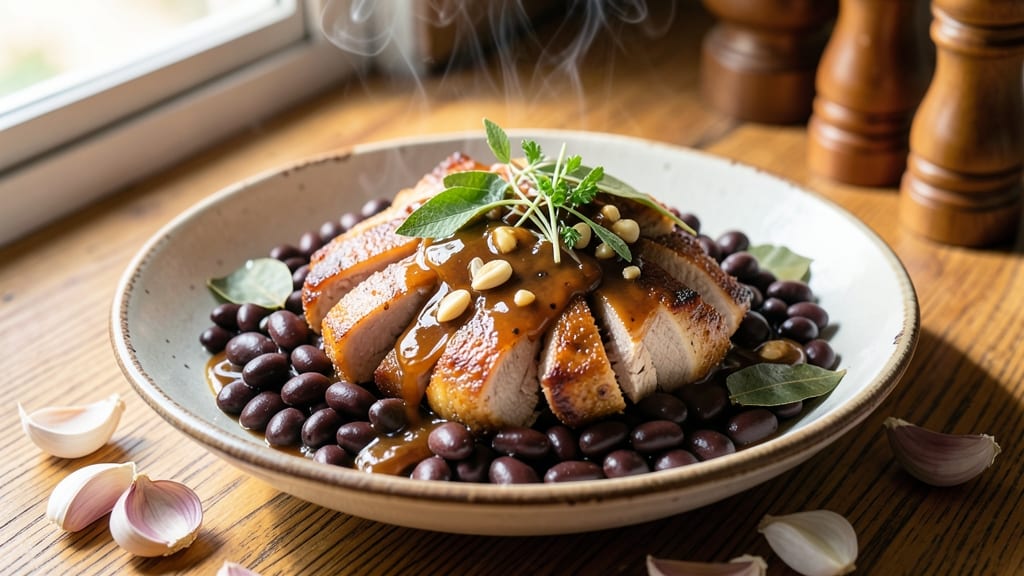 Black Beans With Pork Ilocano Recipe: Smoky Garlic and Vinegar-Braised Comfort