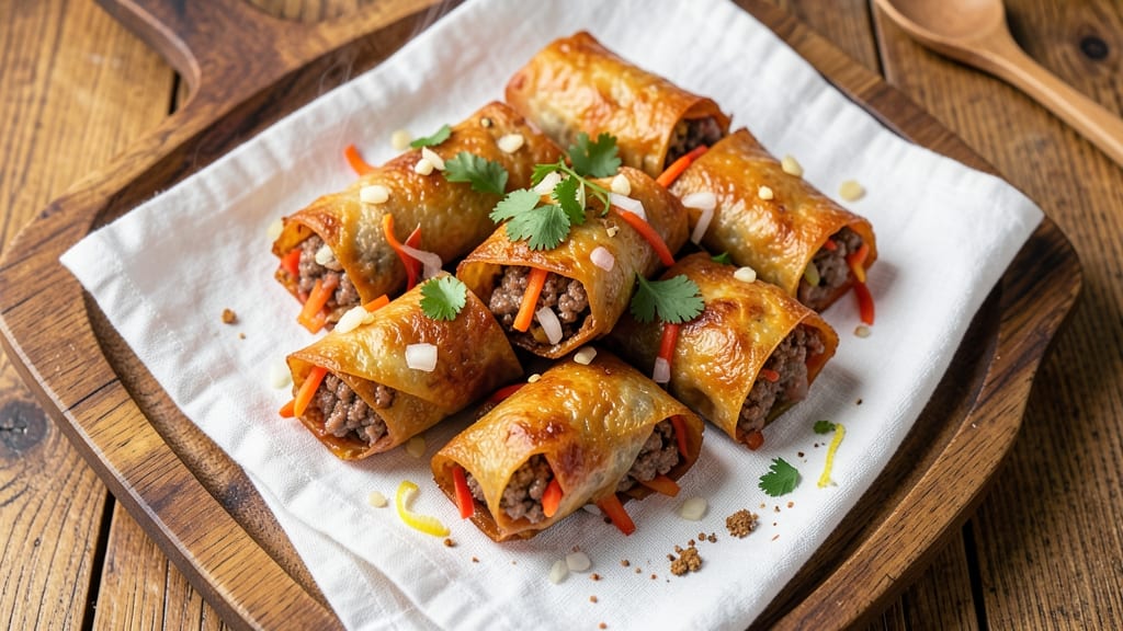 Beef and Pork Egg Rolls Recipe: Crispy Gold Shells With Juicy Fillings