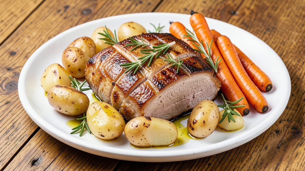 Pork Tenderloin with Carrots and Potatoes Recipe: One-Pan Roast with Crispy Potatoes and Sweet Carrots