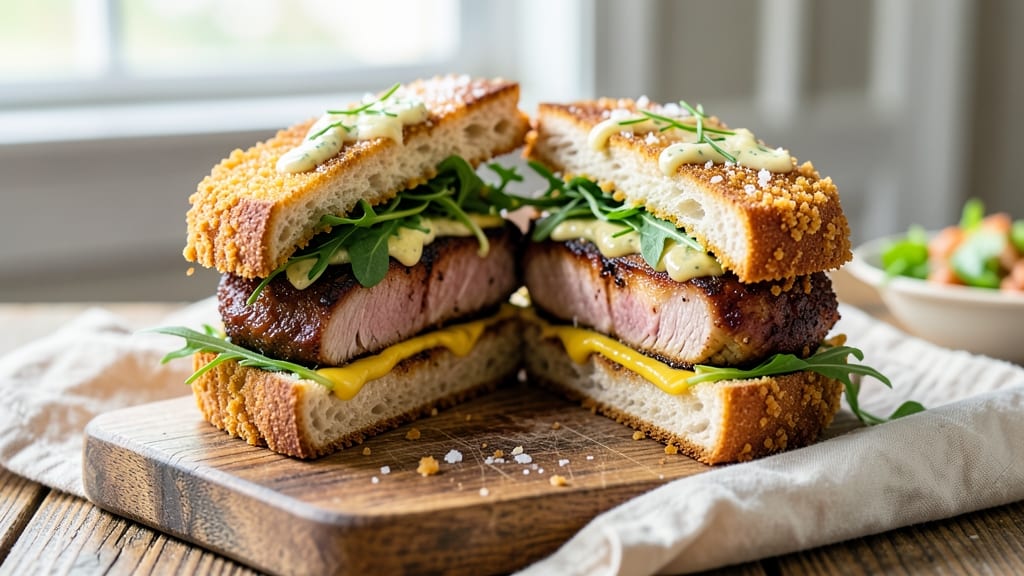 Breaded Pork Chop Sandwiches Recipe: Crispy Panko Crust With Juicy Centers