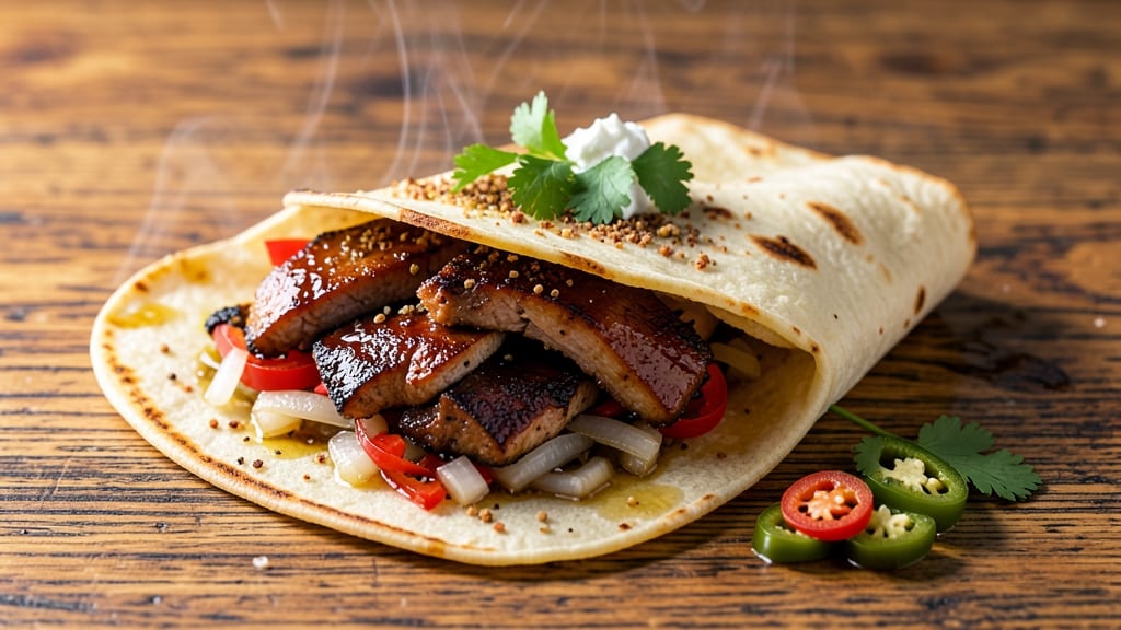 Barbecued Pork Burritos Recipe: Smoky Chipotle Filling Wrapped in Crispy Tortillas