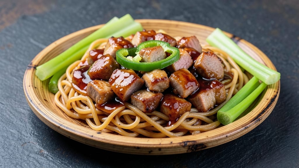 BBQ Pork Chow Mein Recipe: Smoky Sweet Stir-Fry With Crispy Celery Crunch