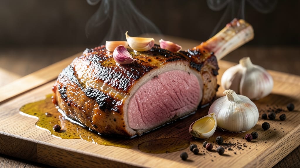 Bone-In Pork Chop Roast Recipe: Crispy Bark, Juicy Pink Hearts