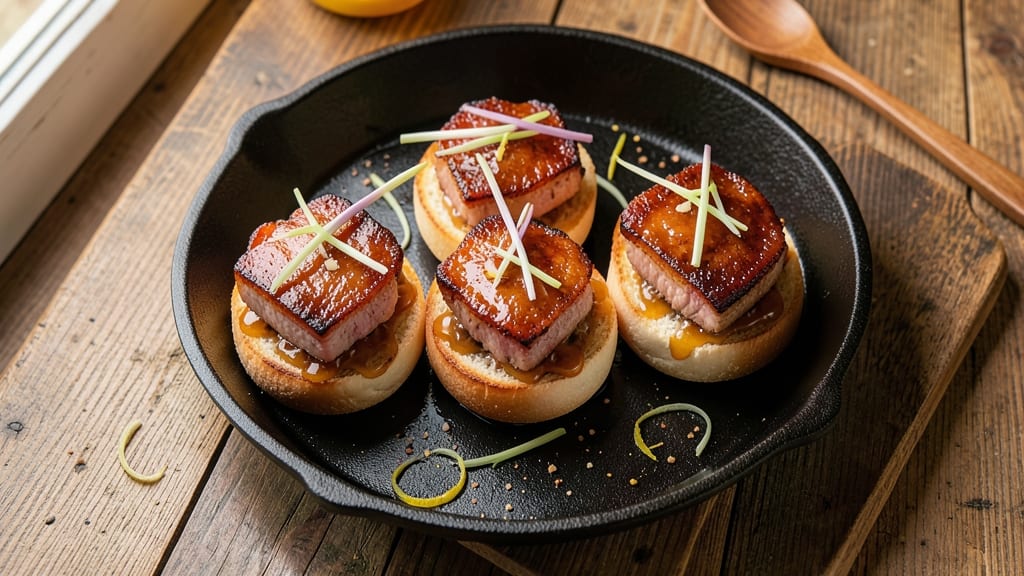 Cheesecake Factory Pork Belly Sliders Recipe: Crispy Celery Crowns Over Smoky Sweet Shreds