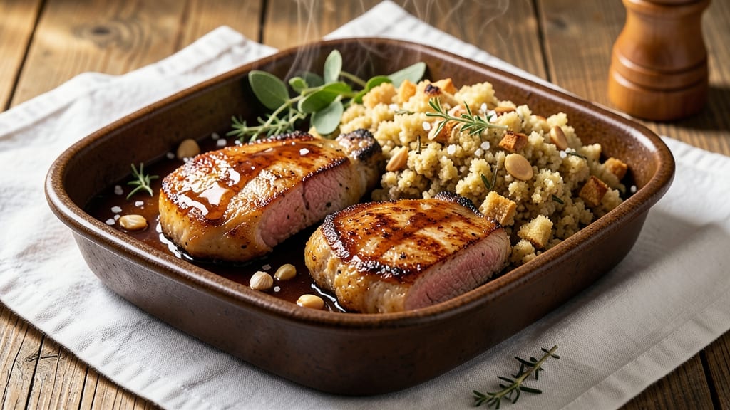 Pork Chops and Stove Top Stuffing Bake Recipe: One-Pan Sunday Dinner Magic