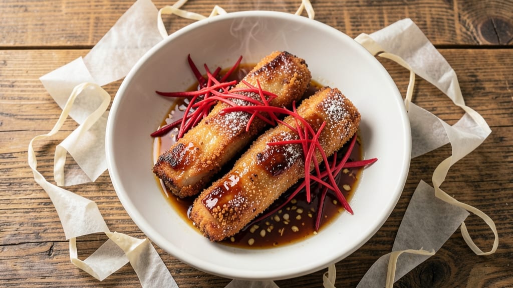 Breaded Pork Chop Filipino Recipe: Crispy Rice Paper Crunch Over Sweet Vinegar Shreds