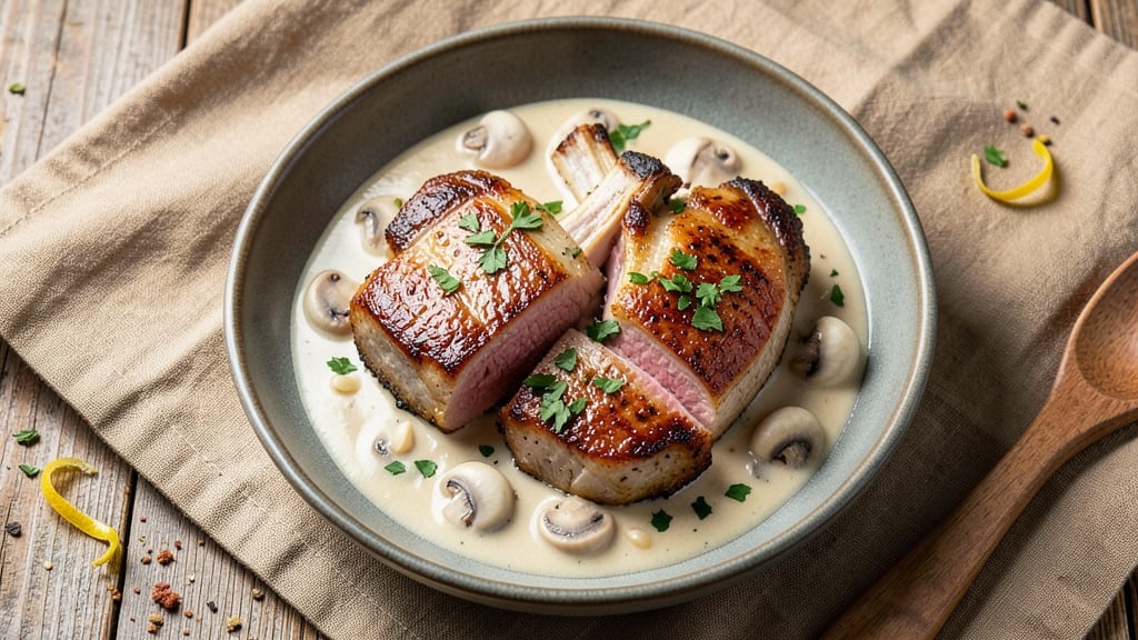 Oven Baked Pork Chops With Cream of Mushroom Soup Recipe: Velvety Mushroom Sauce Seals in Moisture