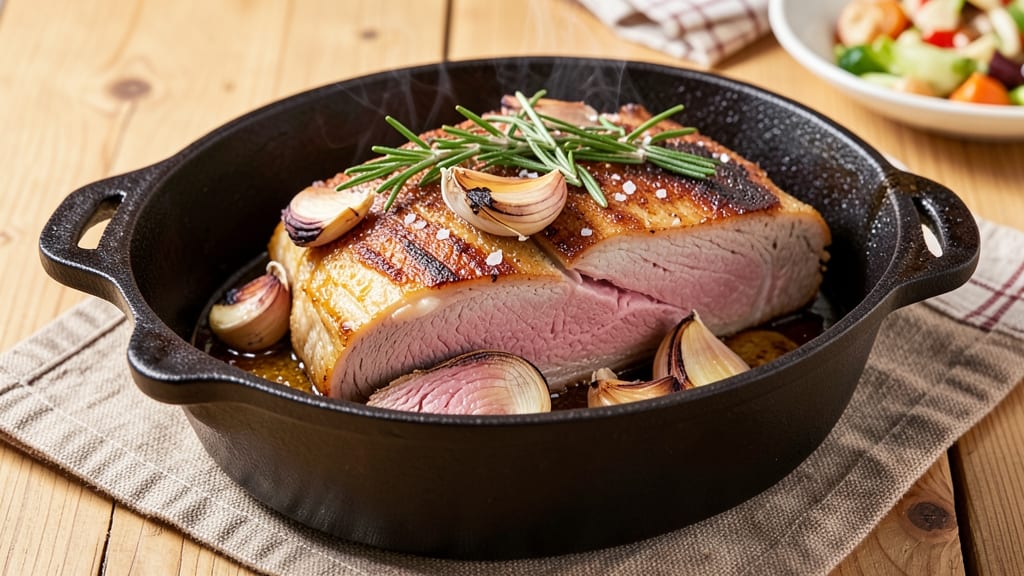 Boneless Pork Loin Roast Recipe: Dutch Oven Crispy-Crusted Tender Center
