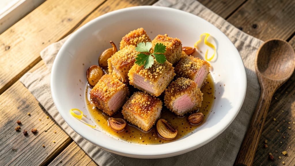 Breaded Pork Bites Recipe: Crunchy Panko Shells Hide Juicy Centers