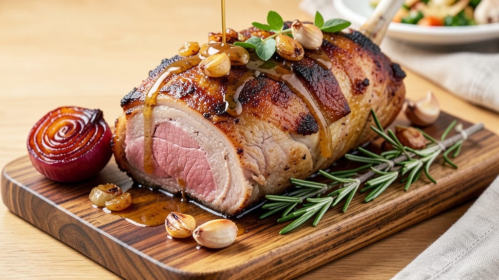Bone-In Pork Leg Roast Recipe: Crispy Bark, Juicy Pink Centers
