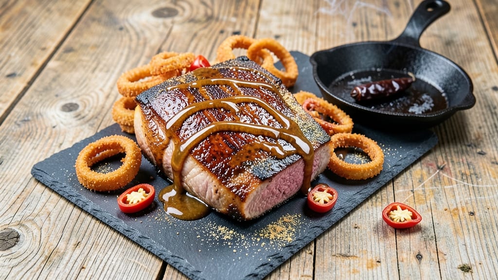 Carolina Pork Injection Recipe: Smoky Chipotle Crunch Over Juicy Pink Hearts
