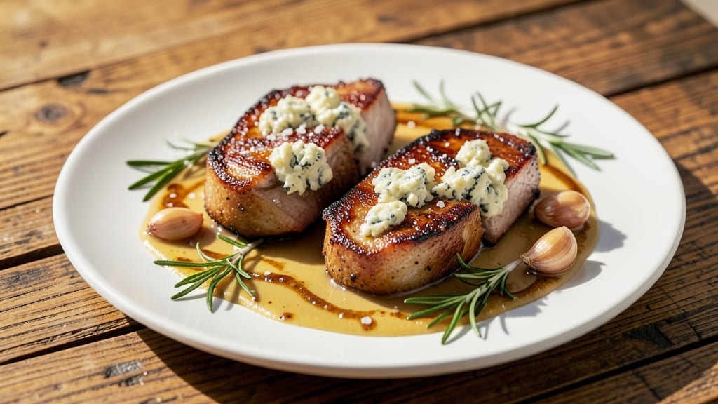 Blue Cheese Stuffed Pork Chops Recipe: Gooey Melting Cheese and Crispy Sear