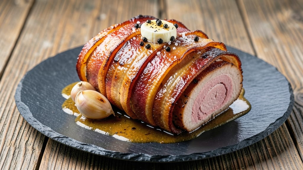 Bacon-Wrapped Pork Tenderloin Roast Recipe: Crispy Edges, Juicy Pink Hearts