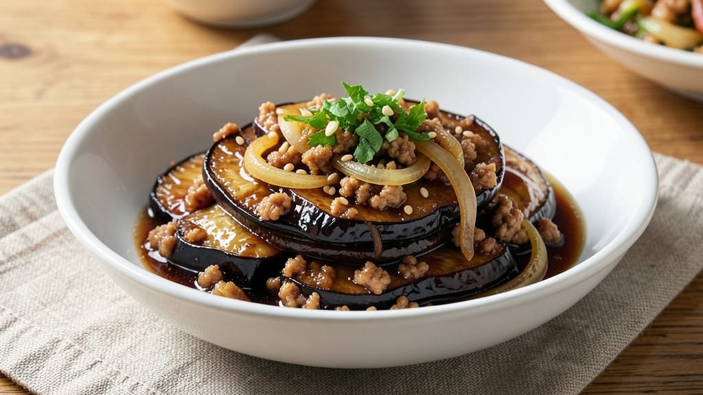Braised Eggplant With Minced Pork Recipe: Silky Eggplant and Savory Pork Fusion