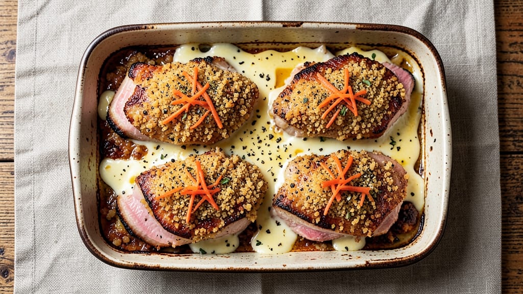 Cheesy Baked Pork Chops Recipe: Golden Crust and Juicy Centers