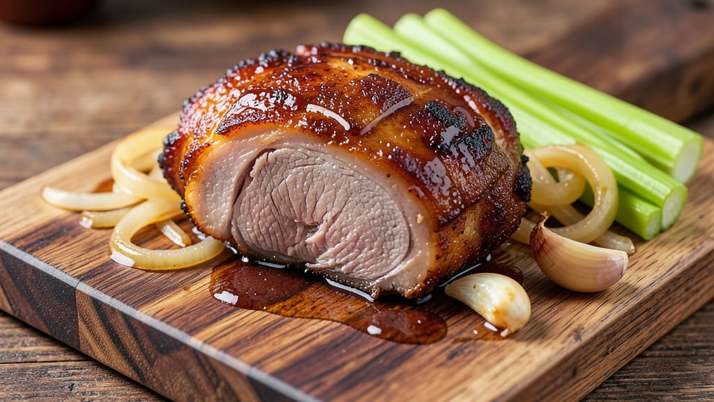 Call Pork Recipe: Smoky-Sweet Shreds With Crispy Celery Crown Topping