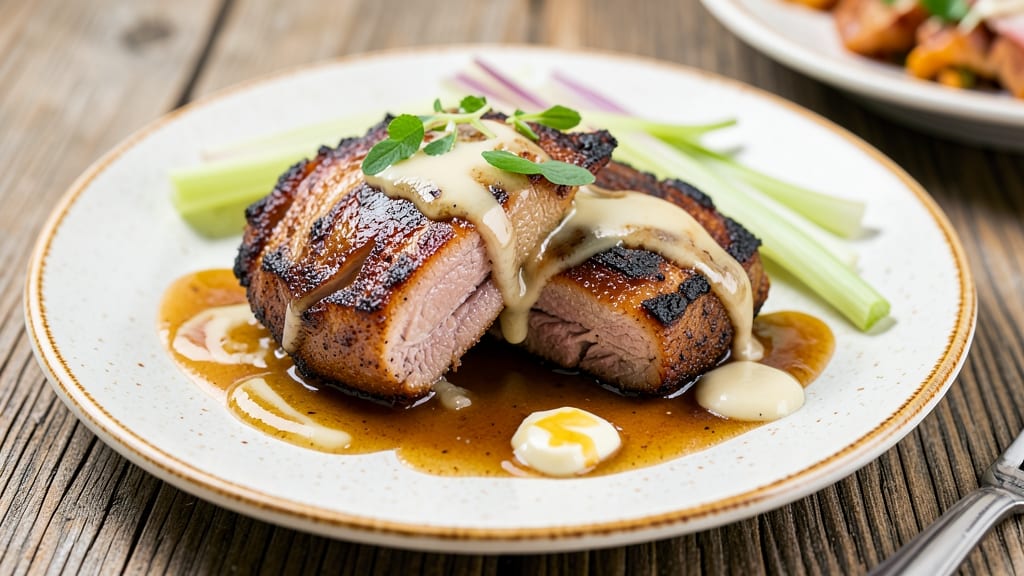 Campbell's Smothered Pork Chops Recipe: Celery Crown Crunch Over Creamy Onion Gravy