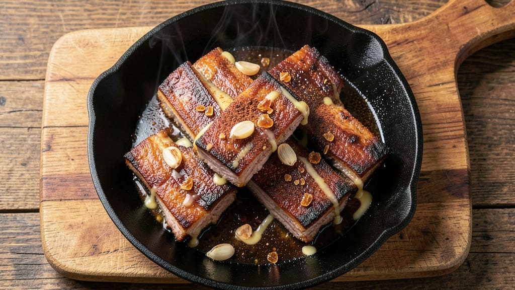 Country-Style Pork Ribs Recipe Without BBQ Sauce: Smoky Garlic-Butter Crust Over Tender Meat