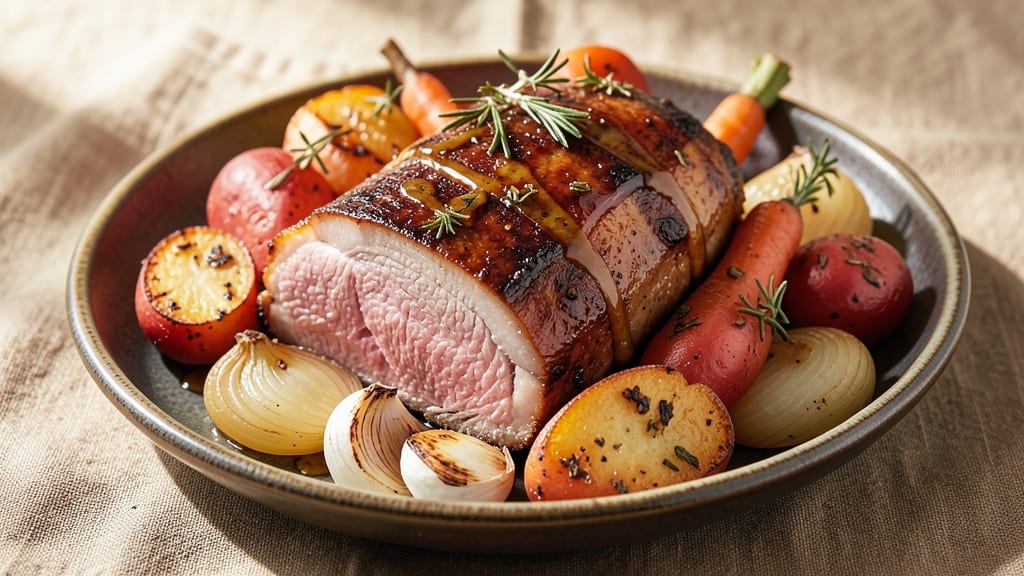 Boneless Pork Roast With Vegetables Recipe: One-Pan Tender Meat and Crispy Veggie Harmony